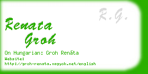 renata groh business card