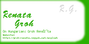 renata groh business card